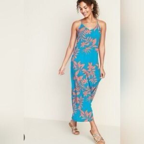 NWT Old Navy V-Neck Maxi Shift Dress for Women SZ XXL - Picture 1 of 9